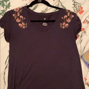 Floral American Eagle Top